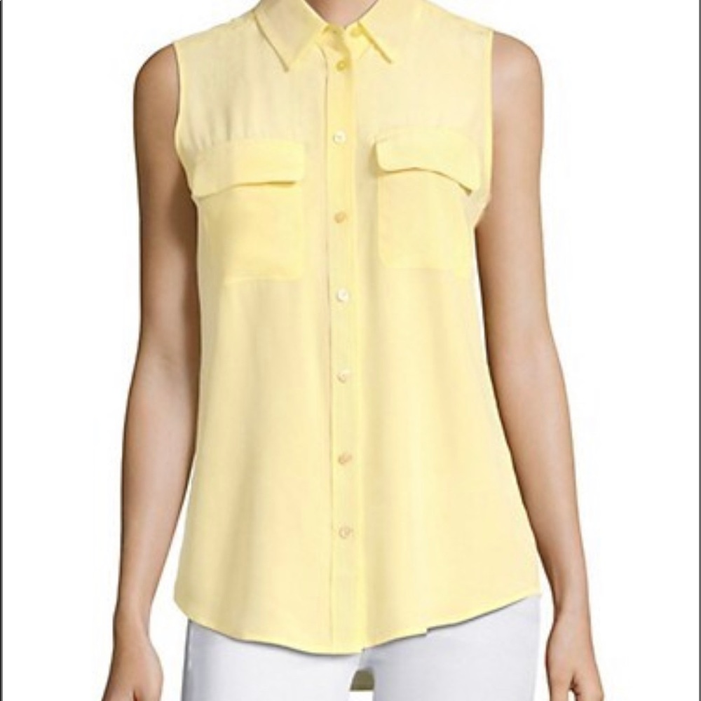 Equipment Slim Signature Sleeveless Shirt Small